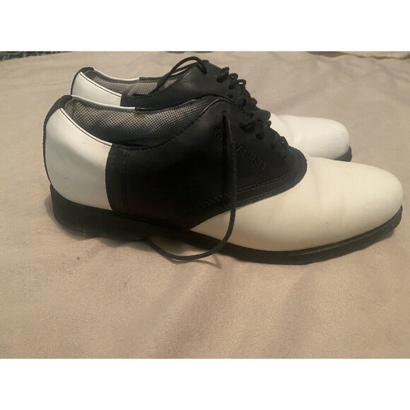 Wolverine Other - Wolverine Shoes Men's Golf Athletic Size 10M White Black Lace Spikes